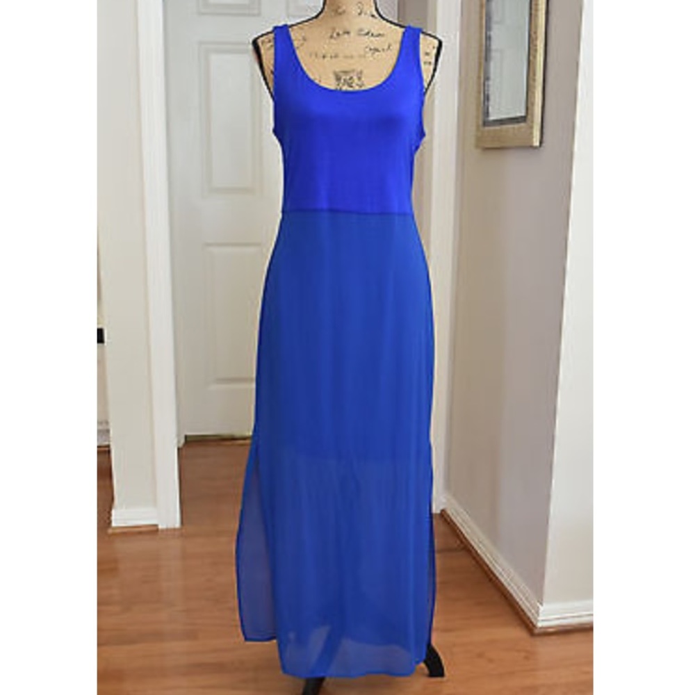 Apt9 petite small royal blue maxi dress long